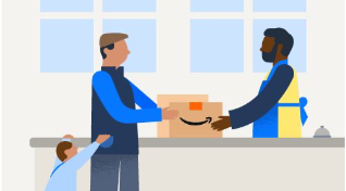 Amazon pickup and return services available here.